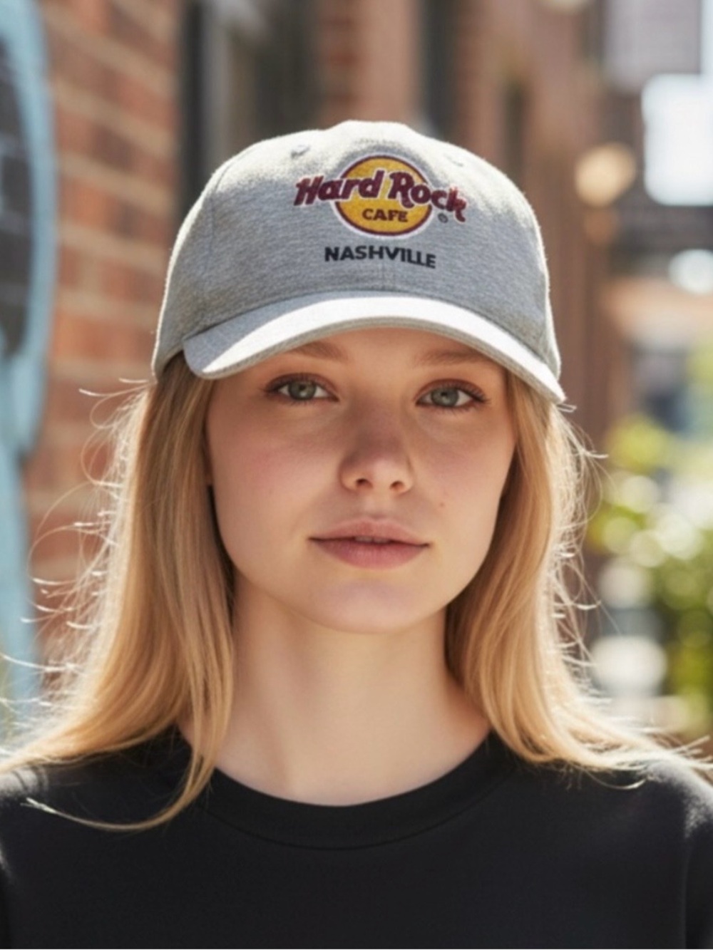 Hard Rock Cafe Nashville Hat Heather Gray Adjustable Baseball Cap Embroidered